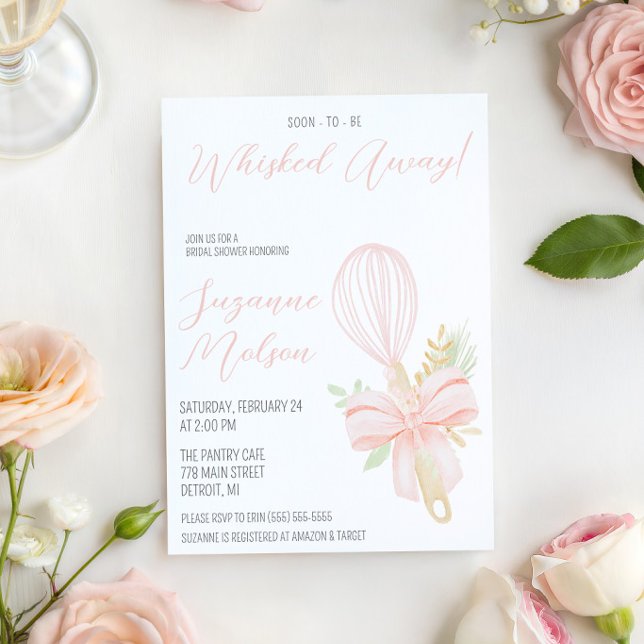 Soon-to-be Whisked Away! Kitchen Bridal Shower Invitation (Creator Uploaded)