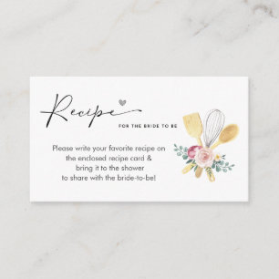 SOON TO BE WHISKED AWAY Recipe Request Enclosure Card