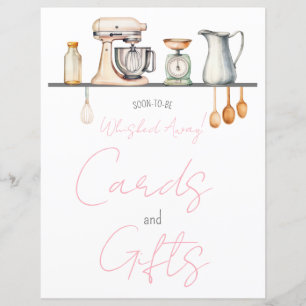 Soon-to-be Whisked Away! Shower Cards & Gifts Sign