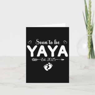 Soon To Be Yaya 2025 Mothers Day First Time Yaya  Card