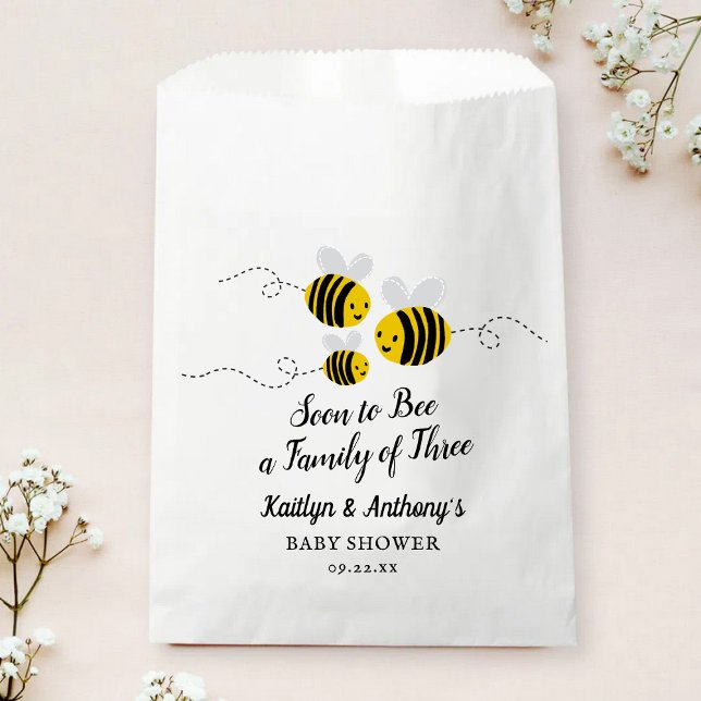 Soon To Bee A Family Of Three | Baby Shower Favour Bag (Creator Uploaded)