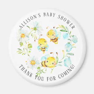 Soon to Bee Family of 3 Bee Baby Shower  Magnet