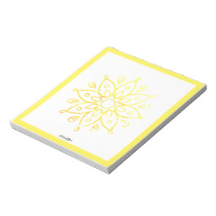 SOORYA sun gold yellow flower  Notepad