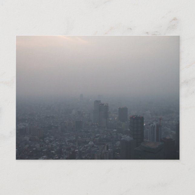 Soot-stained skyscrapers postcard (Front)