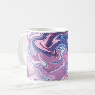 Soothing Abstract Swirls in Pastel Pink and Blue Coffee Mug