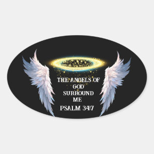 Soothing Christian Faith  Biblical Inspiration Oval Sticker