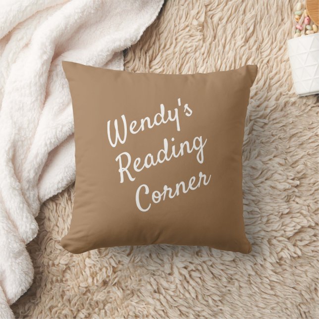 Soothing Cocoa & White Reading Cushion (Blanket)