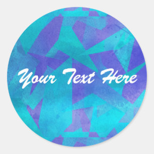 Soothing Colours Digital Abstract Classic Round Sticker