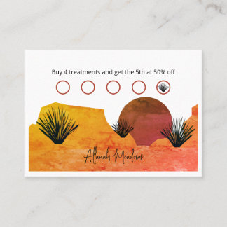Soothing Desert Moon Meditation Loyalty Card