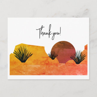 Soothing Desert Moon Meditation Thank You Postcard
