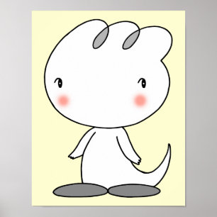 Soothing dinosaur character. poster