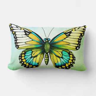 "Soothing Dreams with a Butterfly Touch" "Elegance Lumbar Cushion