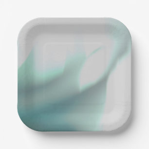 Soothing Green Print Paper Plate