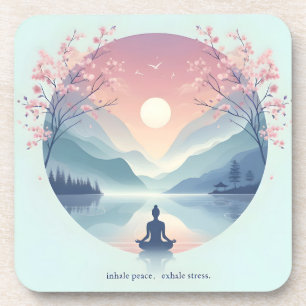 Soothing Nature Meditation Art Coaster
