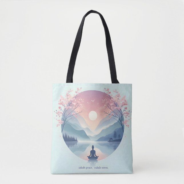 Soothing Nature Meditation Art Tote Bag (Front)