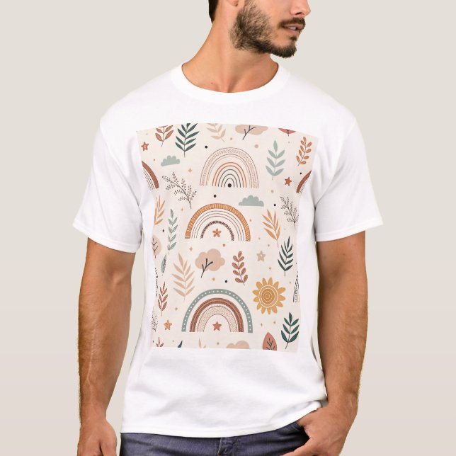Soothing Neutrals – Sensory-Friendly Pattern T-Shirt (Front)