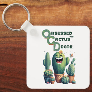 Soothing OCD Spikes: Cactus Decor Key Ring