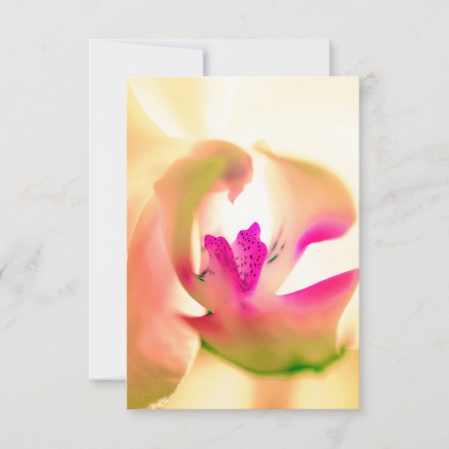 Soothing Orchid Design Flat Card (Front)