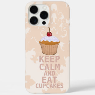 Soothing Peachy Damask KEEP CALM AND Eat Cupcakes iPhone 16 Pro Max Case
