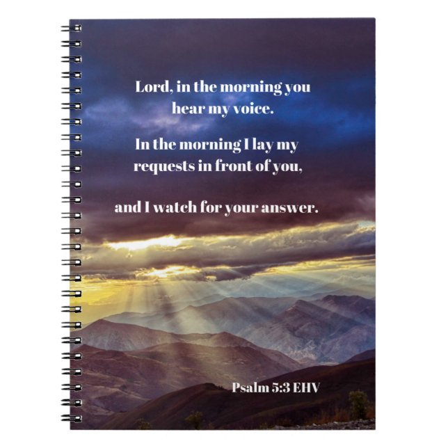 Soothing Psalms Bible Verse Notebook (Front)