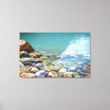 Soothing Rocks in Water Nature Canvas Art