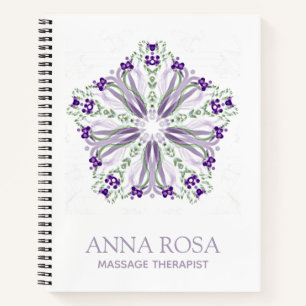 *~* Soothing Star Purple Meditative Mandala Notebook