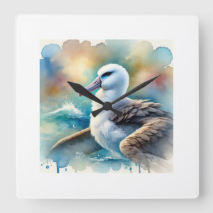 Sooty Albatross 180724AREF140 - Watercolor Square Wall Clock