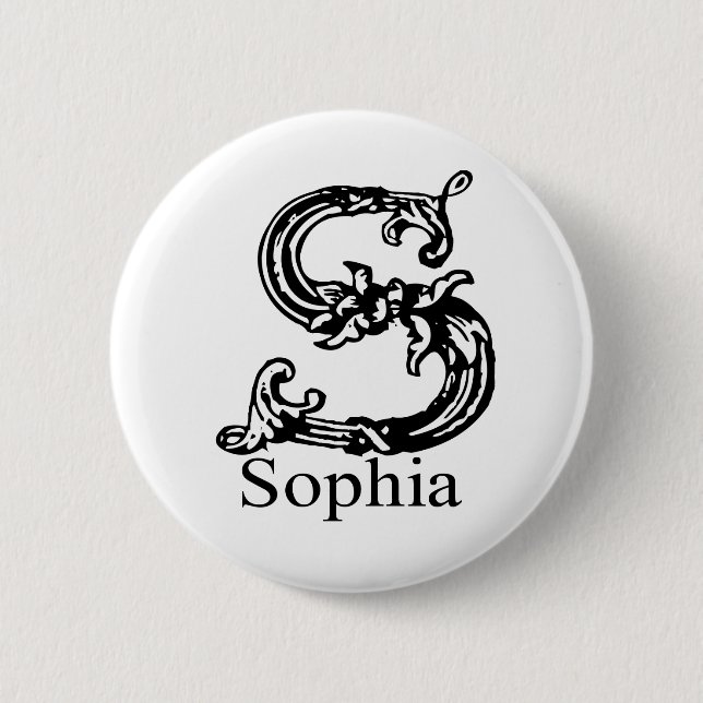 Sophia 6 Cm Round Badge (Front)