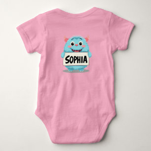 Sophia and the Friendly Blue Monster Baby Bodysuit