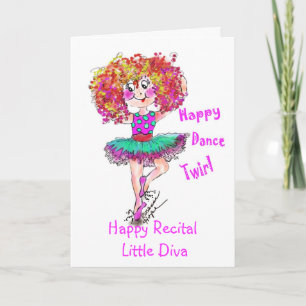 Sophia Ballerina, little girls dance recital card
