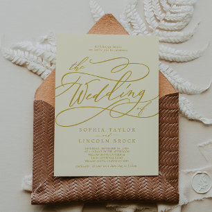 SOPHIA Butter Yellow Bright Elegant Summer Wedding Invitation