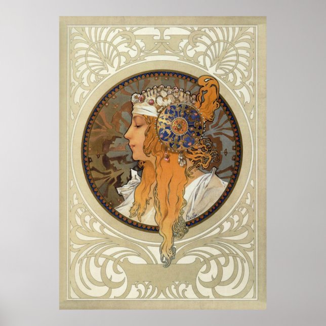Sophia by Alphonse Mucha Poster (Front)
