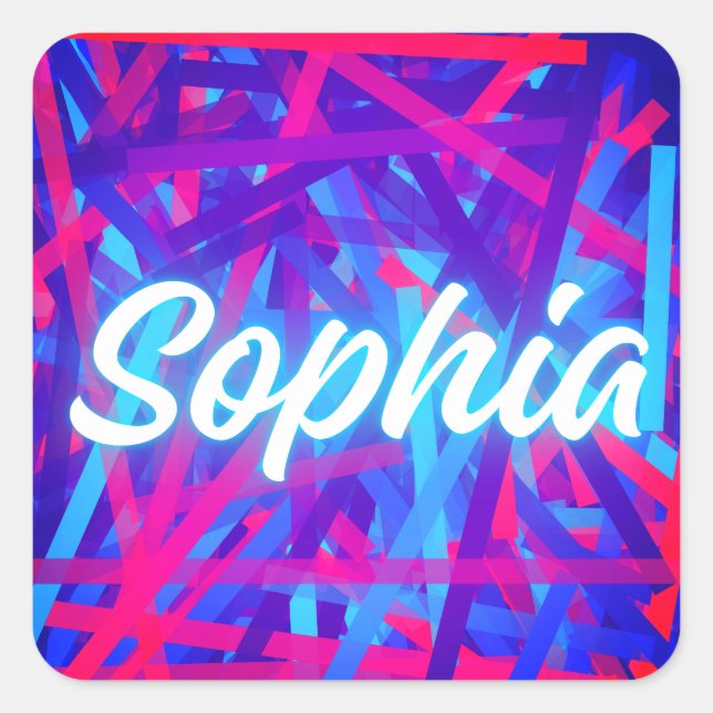 Sophia – Classic Wisdom Name Concept Square Sticker (Front)