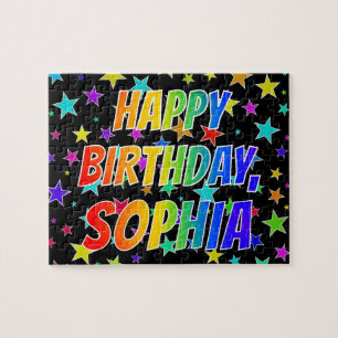 "SOPHIA" First Name, Fun "HAPPY BIRTHDAY" Jigsaw Puzzle
