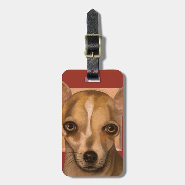 Sophia In Red Luggage Tag (Front Vertical)