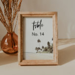 SOPHIA | Island Beach Tropical Palm Table Number<br><div class="desc">This table number features a watercolor painting of a tropical island palm tree beach and ocean with an edgy handwritten font. Use these table numbers for your destination wedding,  shower,  or any other event.</div>