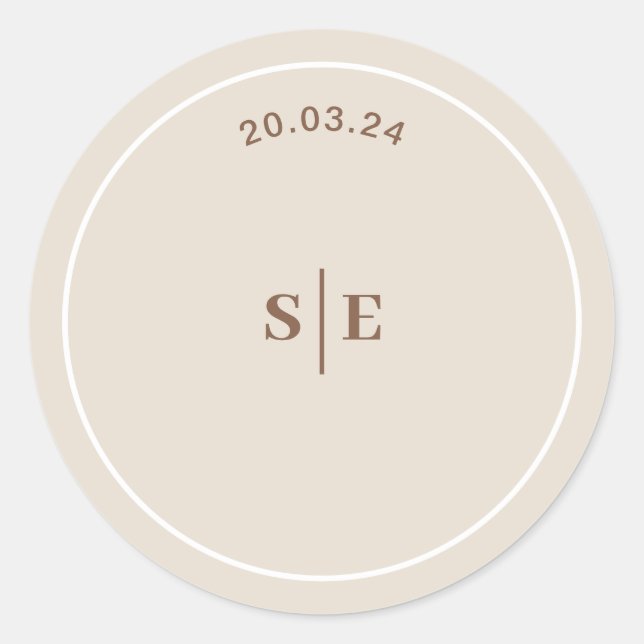SOPHIA Modern Desert Boho Wedding Envelope Sticker (Front)