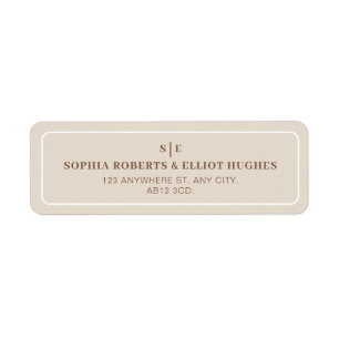SOPHIA Modern Desert Wedding Return Address Label