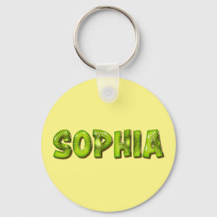 Sophia Name Kiwi Design Keychain