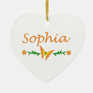 Sophia (Orange Butterfly) Ceramic Tree Decoration