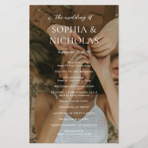 Sophia Photo Modern Wedding Program Flyer