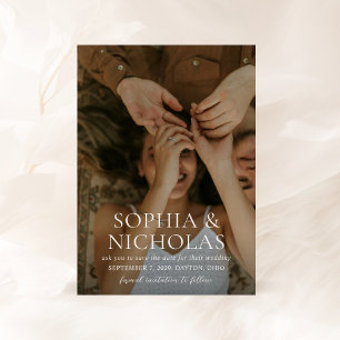 Sophia Photo Modern Wedding Save The Date