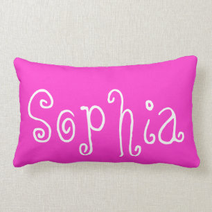 Sophia Pink Lumbar Personalised Pillow