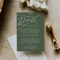 SOPHIA Rustic Woodland Olive Green Wedding Details