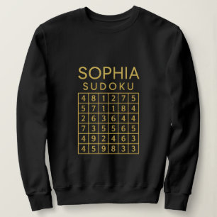 SOPHIA Sudoku Puzzle – Golden Grid Tee