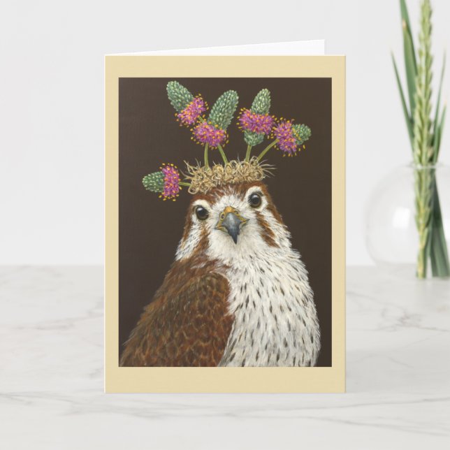 Sophia the prairie falcon card (Front)