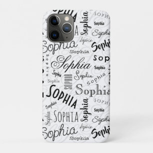 Sophia Typography Black White iPhone 11 Pro Case