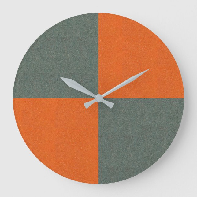 SOPHIE collection | Sage Green & Orange Large Clock (Front)