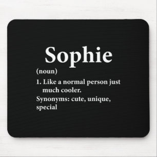 Sophie Name Definition Funny D Mouse Pad