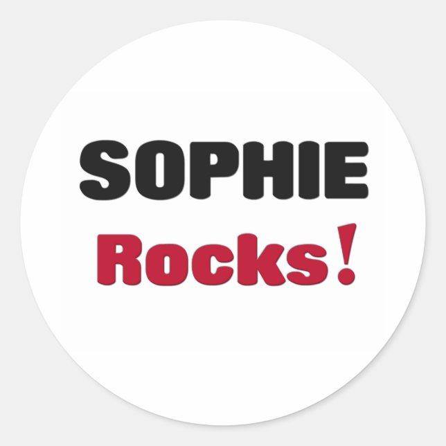 Sophie Rocks Classic Round Sticker (Front)